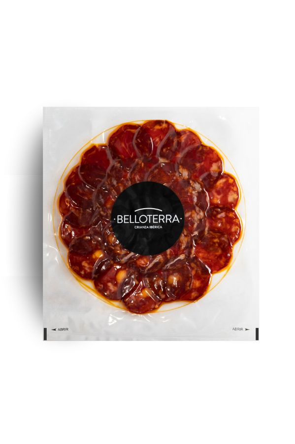 Chorizo de bellota ibérico, 5 sobres de 80 gr.